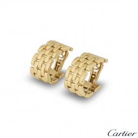 Cartier Yellow Gold Maillon Panthere Earrings